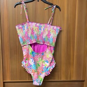 Power 2 The Flower One-Piece Floral Cutout Swimsuit 1X NWT